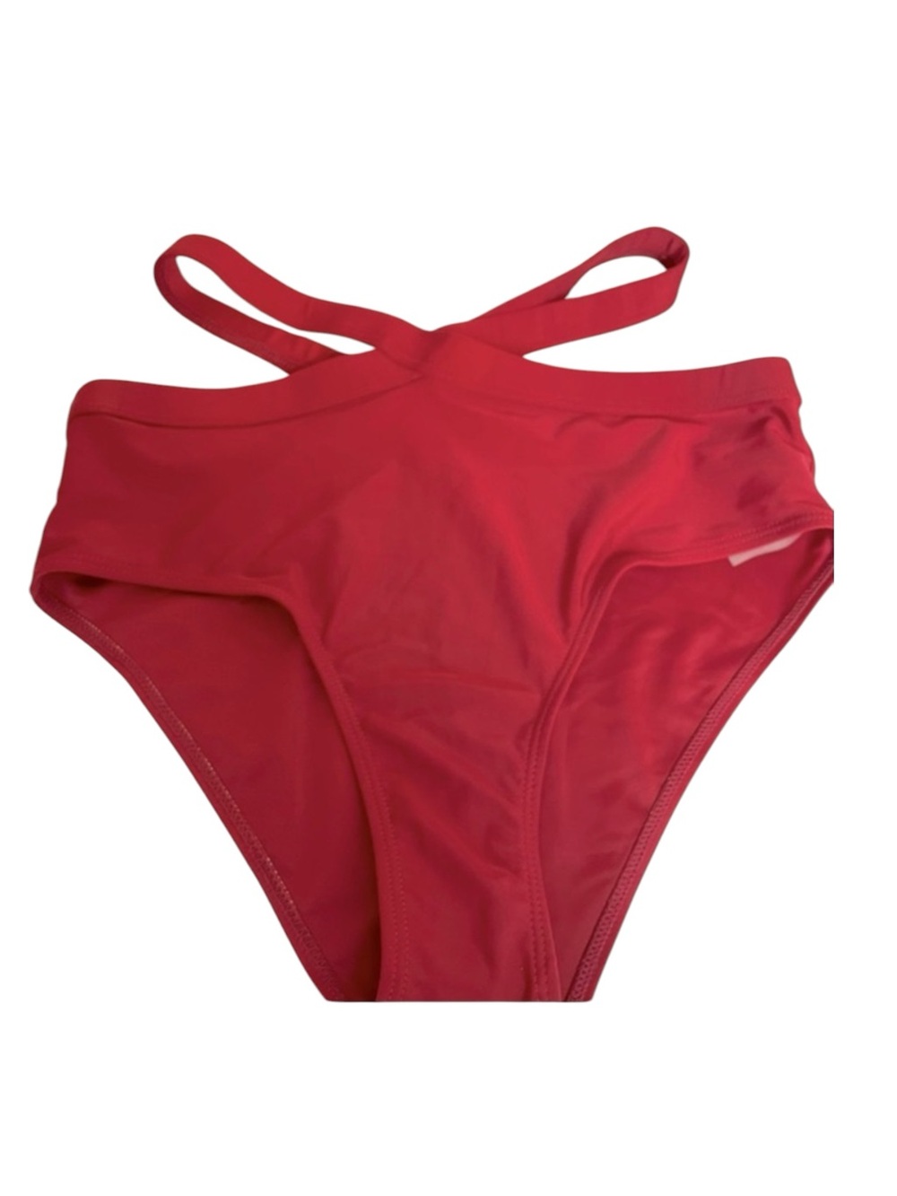 Shein Raspberry Red Lined Two Piece Strappy Sexy Bikini Set NWT - Picture 6 of 15